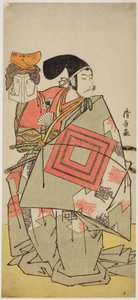 Skuespilleren Ichikawa Danjuro V som Minamoto no Yoshiie i stykket "Date Nishiki Tsui no Yumitori," opført på Morita Theatre i den ellevte måned, 1778 (?) af Torii Kiyonaga