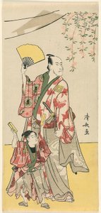 Skuespillerne Ichikawa Danjuro V og Ichikawa Ebizo IV, fra en pentatykon med elleve skuespillere, der fejrer festivalen for Soga-brødrenes helligdom af Torii Kiyonaga