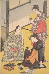 Te Kabuki ac and r Matsumoto pulver hvid medicin V, hva? 1783. af Torii Kiyonaga