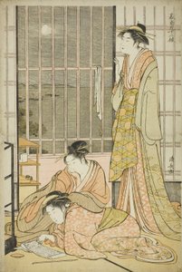 Den niende måned, fra serien Tolv måneder i syd af Torii Kiyonaga
