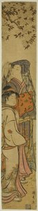 To kvinder, der ser kirsebærblomster af Torii Kiyonaga