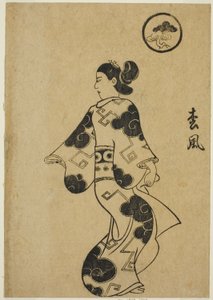 Matsukaze, fra "A part m of school r hand s (Keisei billedbog)" af Torii Kiyonobu I