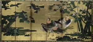 Phoenixes og Paulownia, slutningen af 1500-tallet. af Tosa Mitsuyoshi