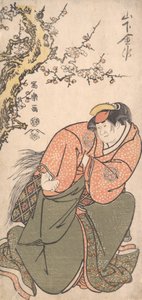 Skuespiller Yamashita Kinshaku II som Sadatos kone Iwate, 1794-95., 1794-9 af Toshusai Sharaku