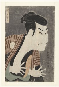 Busteportræt af Otani Oniji. af Toshusai Sharaku