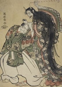 Ahornbladsvisning af Toshusai Sharaku