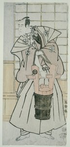 The Actoe Ichikawa Komazo llI som Nitta Yoshisada, faktisk Oyamada Taro Takaie (Sandai-me Ichikawa Komazo no Nitta Yoshisada, jitsuwa Oyamada Taro Takaie) af Toshusai Sharaku
