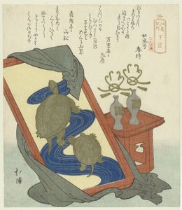 Shitanomiya. stop Shitanomiya (titel på objekt) En beretning om en tur til Enoshima: en serie på seksten tryk (serietitel) Enoshima kikô - Jûrokubantsuzuki (serietitel på objekt) af Totoya Hokkei