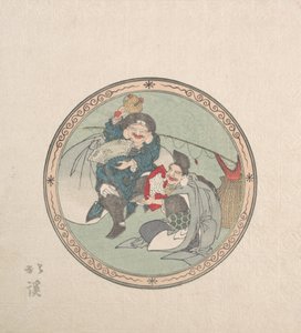 Ebisu og Daikoku, To af de syv lykkeguder, 1800-tallet.