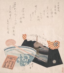 Pude til kvinder og en skål, 1800-tallet. af Totoya Hokkei