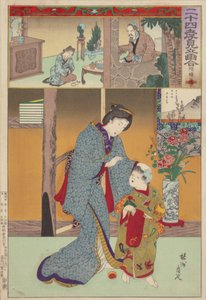 Parodi Parring af billeder af Fireogtyve Paragons of Filial Piety: Lu Ji, No.9