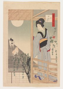 Setsugekka/Oborozuki, 10. januar af Toyohara Chikanobu