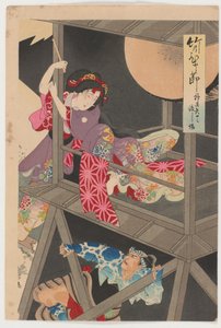 En passage fra Jo, Yaguchi af Toyohara Chikanobu
