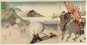 Den store japanske sejr ved Songhwan, Korea, august 1894
