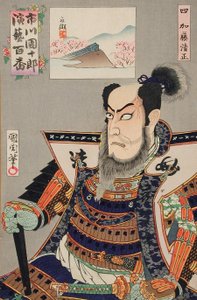 Katō Kiyomasa af Toyohara Kunichika