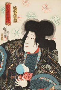 Skuespilleren Bandō Mitsugorō som den onde Omatsu, Kijin Omatsu af Toyohara Kunichika