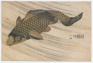 Carp Swimming Upstream, Edo-periode, midten af 1820