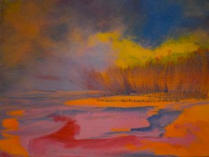 Tangerine Dreamscape 2, 2024 (olie på lærred)