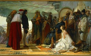 Marco Polo foran tartarernes storkhan ... (maleri på lærred)