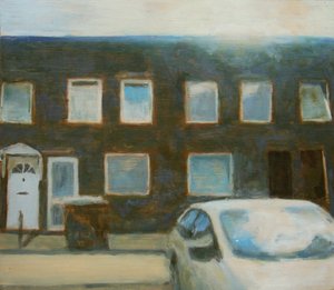 Et sted at bo 25, 2012 (olie på krydsfiner) af Trevor Burgess