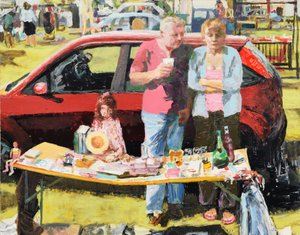 Car boot sale, 2011 (olie på plade)