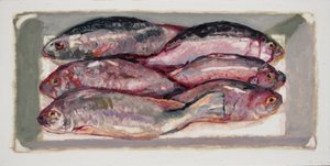 Fiskekasse 1 (Billingsgate, London), 2016 (olie på plade)