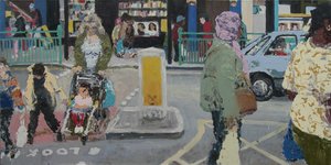 Street, 2003 (olie på lærred) af Trevor Burgess