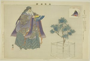 Domyoji, fra serien "Pictures of No Performances (Nogaku Zue)" af Tsukioka Kogyo