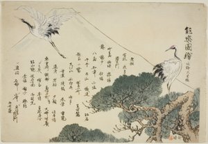 Indeksside, tryk .151-.200 (bind 2), fra serien "Pictures of No Performances (Nogaku Zue)" af Tsukioka Kogyo