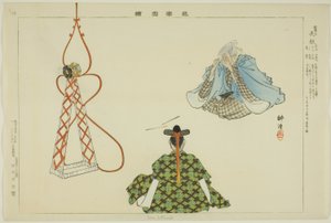 Sora Zutsumi, fra serien "Pictures of No Performances (Nogaku Zue)" af Tsukioka Kogyo