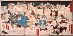 Faldne blomster i sneen af Tsukioka Yoshitoshi