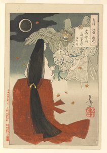 Mount Yoshino midnatsmåne - Iga no Tsubone: # 15 af One Hundred Aspects of the Moon af Tsukioka Yoshitoshi