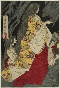 Overnaturlige væsener ved Shirazunoyabu i Yawata af Tsukioka Yoshitoshi