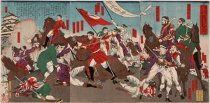 Murata Sansukes død af Tsukioka Yoshitoshi