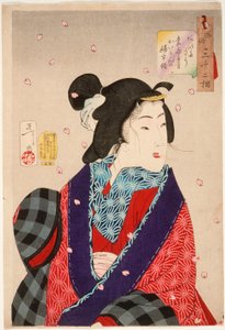 Ønske om at møde nogen: En kurtisane fra Kaei-perioden (1848-1853) af Tsukioka Yoshitoshi