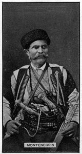 En montenegrinsk mand, fra et fotografi fra slutningen af det 19. århundrede af Turkish Photographer