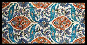 Eight composite Iznik polychrome square tiles, c.1575dani af Turkish School
