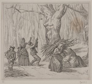 Illustration til "Efterårsstormen", digt af Christian Richardt