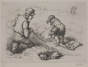 Illustration til "Hr. Mikkel", digt af Christian Richardt af Ubekendt