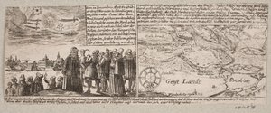 Komet, der viste sig i Grossvardein, Sibenbürgen, 14. december 1660, samt kort over egen ved Hamborg under stormfloden 4. januar 1661 af Ubekendt