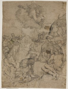 St. Augustine helbreder de lammede efter Tintorettos maleri i Museo Civico, Vicenza af Ubekendt Ubekendt