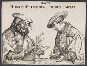 Portræt af Heinrich Füllmaurer og Albrecht Meyer af Ubekendt tysk 1500 tallet