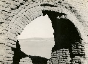 Ruiner af kirke i ørkenen, detalje af pendentiv til kuppel, Adindan, Egypten, foto af Ugo Monneret de Villard af Ugo Monneret de Villard