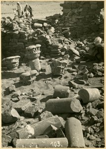 Ruinerne af middelalderkirken Serreh, Sitte Gasma, Sudan, foto af Ugo Monneret de Villard af Ugo Monneret de Villard