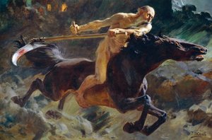 Apokalypsens rytter af Ulpian Checa Sanz (1860-1916)