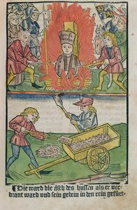 Jan Hus brændt på bålet ved koncilet i Konstanz, fra 