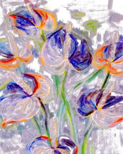 Livlige abstrakte blomster af Uma Gokhale