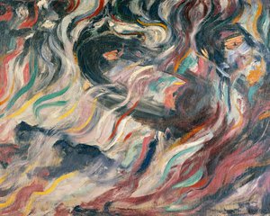 Stemninger: farvel af Umberto Boccioni (1882-1916), detaljer af Umberto Boccioni