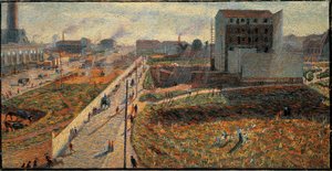 Fabrikkerne i Porta Romana i Milano (Olie på lærred