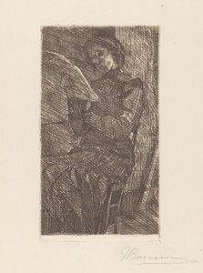 Kvinde læser af Umberto Boccioni